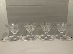 4 Shannon By Godinger Dublin Crystal Martini Glasses Goblets