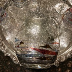 VTG Fostoria Galleria Mosaic Stained Glass Romanian Handblown Crystal Collection