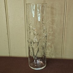 VTG Libbey Clear Glass La Femme 3D Dancing Nude Women 8 ¾” Cocktail Glass