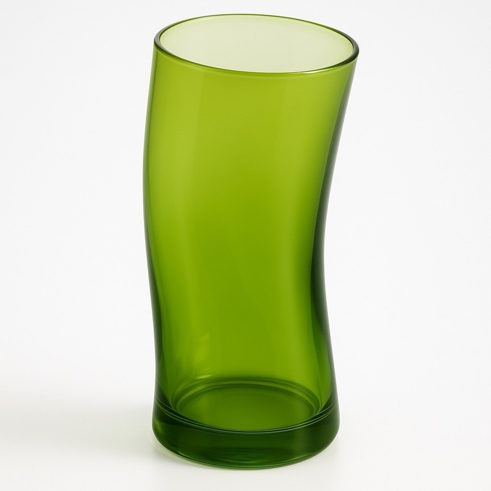 Vintage German Leonardo Swing Curved Highball Glass 16oz 6” Tall Colored Tumbler