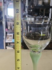 Mikasa Sea Mist Green Stem Clear Bowl Water Goblet – One