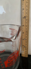 Vintage 4 Cup 1 Qt Anchor Hocking Glass Red Measuring Cup Oven Basics No. 499
