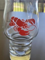 Red Lobster Collectible Hurricane Drinking Glass 6 3/4″ Tall, Set of 2
