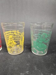 Hazel Atlas Nursery Rhyme Drinking Glasses 1940’s, Set of 8
