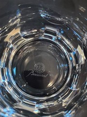 Baccarat Samurai Japan Logo Glass, Beluga Rock Glass, New, Boxed