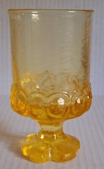 Vintage Madeira Tiffin Franciscan Cornsilk Goblet Juice Glass Footed Textured