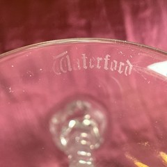 Waterford Crystal Millenium Peace Dove Toasting Flute Pair 9 1/4In Signed, Exc.