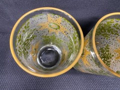 Set of 3 ~ Libbey «SUNFLOWER» Glass Tumblers ~ 5 1/2″ Tall