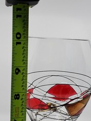 MILANO Mosaic Stained glass RED GOLD WATER GOBLETS STAINED 10 1/8” set of 2