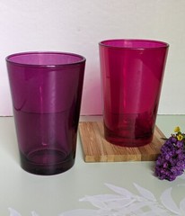 Pilgrim Vintage Set of Two 4″ Tumbler Glasses, Cranberry & Amethyst