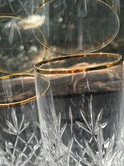 Lenox USA Cut Crystal Glasses with Gold Rim – Set of 4 (Tumblers)