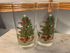 Tienshan Holiday Hostess Christmas Tree Beverage Tumbler 14 Oz
