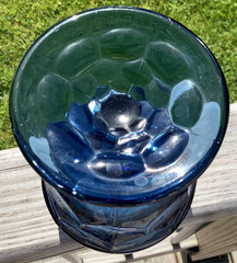 Vintage Viking Glass Bluenique 6″ Cobalt Blue Honeycomb Glasses Set of 4 – dr