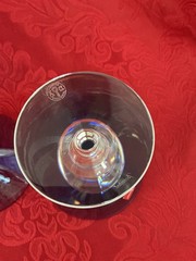 NEW FLAWLESS Unique BACCARAT France 2 Blue VEGA Glass Crystal MARTINI COCKTAILS
