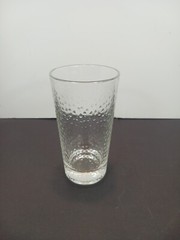 Vintage Clear Textured Glass Heavy 6¼» Tall Pebble Bumpy Watermelon Seed Rain