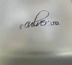 PAIR OF SIGNED CULVER HAPPY LLAMAKAH FROSTED & CLEAR JUDAICA 4 1/4″ TALL GLASSES