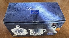 NEW Cristal d’Arques Longchamp Crystal Creamer & Sugar Container Set – France
