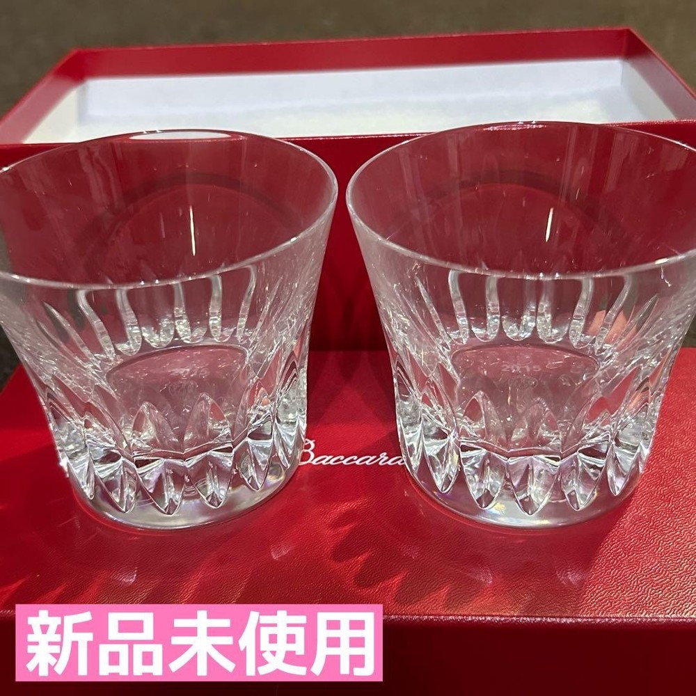Baccarat Rosa 2015 Year Tumbler Pair Japan Limited 3.35in