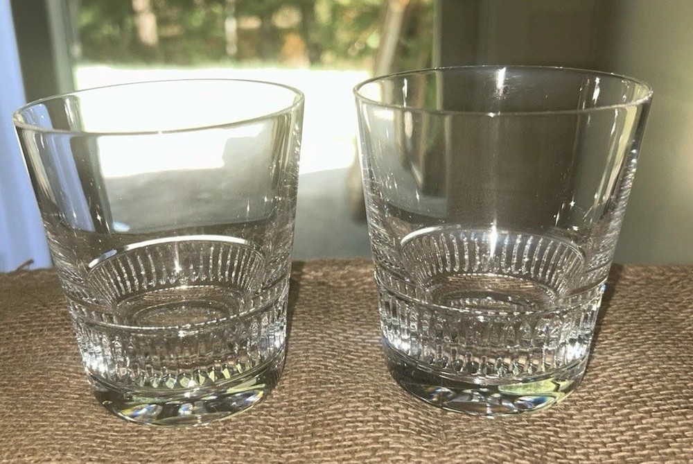 PR Waterford Town & Country Ashton Lane Tumbler Glass 3.75”T 3 3/8”Diam Top