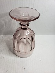 Libbey Duratuff Glass 7″ 16 fl. oz. Pink Goblet Water Tea Wine Glass Pedestal