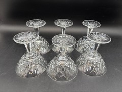 Set of 6 ~ Waterford Crystal «KINSALE» Martini / Champagne Glasses ~ 4 3/4″ Tall