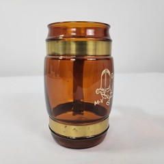 2 Vintage Siesta Ware Brown Barrel Drinking Mugs Western Pair Cowboy Boots cups
