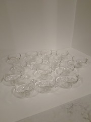 Vintage Clear Glass Punch Cups Set of 14 No Pattern 2.25″ Tall 3.5″ Diameter(55)
