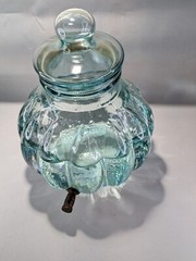 Vintage Glass Beverage Dispenser Pumpkin Spigot Nozzle Spout 14 1/4″ ITALY