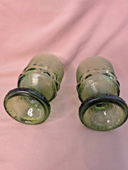 Vintage Tiffin Franciscan Madeira Olive Green Footed 5.5” Glasses 8 Oz Set of 2