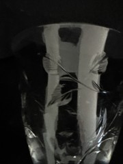 Crystal Tiffin Franciscan Lenox Rhodora 17477 -5.5” Cut Leaves Claret Wine Glass