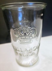 Stella Rosa Black Recycled Glass Tumbler Crown Embossed Heavy