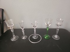 Set of 5 Different Cordial Glasses