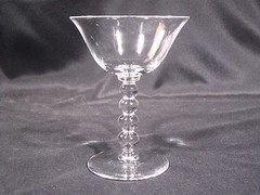 Imperial Glass Candlewick Clear Stem 3400 Champagne/Tall Sherbet Group of 10