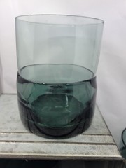 Blue/Green 20oz Hand Blow Artisian Marquis Tumbler By Waterford Beautiful SET 6
