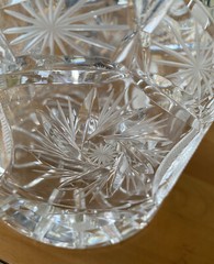 Vintage Heavy Cut Leaded Crystal Cookie, Biscuit, Candy Jar With Lid 8” Tall