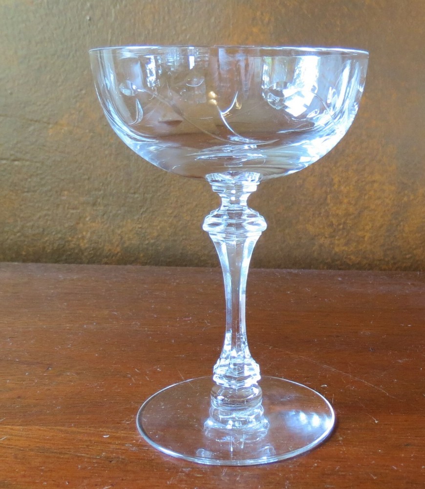 Tiffin Franciscan Cloverleaf Cut #17453 Stem Champagne Sherbet(s)