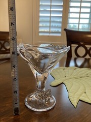 Swarovski Butterfly Italian Crystal Footed Martini Glass /Ice Cream Dish EUC