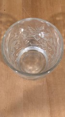 Pressed Glass Daisy Floral Pattern Bowl Clear Embossed Dessert Custard Serving