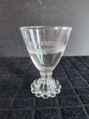3 Vintage Anchor Hocking Berwick Pattern Footed Tumbler• Boopie Blank Cut Circle