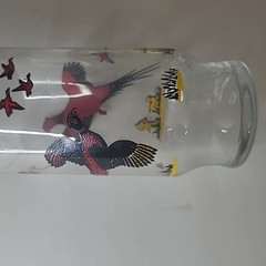 Vintage Hazel Atlas Glasses Set Of 7 Hunting Bird Dog Pheasant Drinking Glass