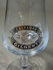 Vintage Gilbert Calvados Glass Gold Logo 2cl
