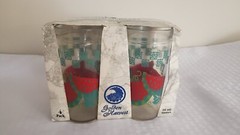Vtg Anchor Glass Watermelon Golden Harvest 16oz Tumblers Set Of 4 New Summer