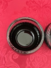 NIB FLAWLESS Glass WATERFORD J ROCHA HUNGARY Pair BLACK Crystal TUMBLERS VOTIVES