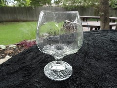 Libbey Chivalry Clear Heavy Textured Design Brandy Snifter Stemmed Glass