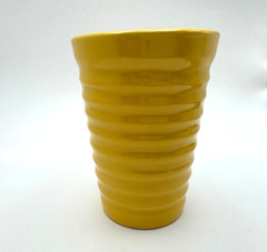 Vintage Bauer Pottery Yellow 12 oz Tumbler Ring Ware – EXCELLENT CONDITION