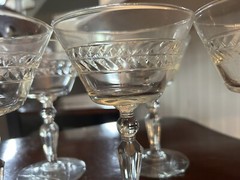 Libbey Rock Sharpe Jefferson 3006 5-1/2″ Champagne Tall Sherbet glasses set of 5
