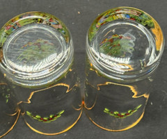 Spode Christmas Tree 12 oz Glass Clear with Gold Trim Highball 6.25″ Tall