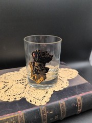 Vintage Set of 6 Rockbend Black Labrador Retriever Lowball / Old Fashioned Glass
