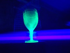 Standard Glass Company Grape Green Pattern Water Goblet 5 3/4″