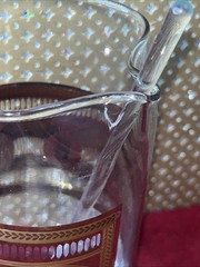 Vintage Culver 22k Pitcher – Festival of Wheat – Glass Stirrer